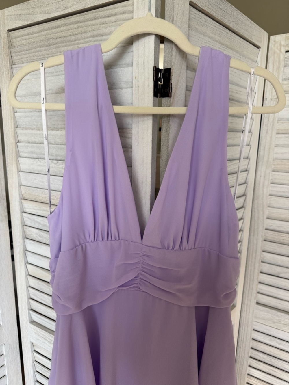 Lulu’s Celebration Time Lavender Sleeveless Tiered Midi Dress - Picture 5 of 8